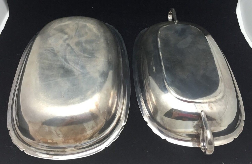 Reed & Barton Mayflower 5002 Oval Covered Silverplate Vegetable Dish dated 1947