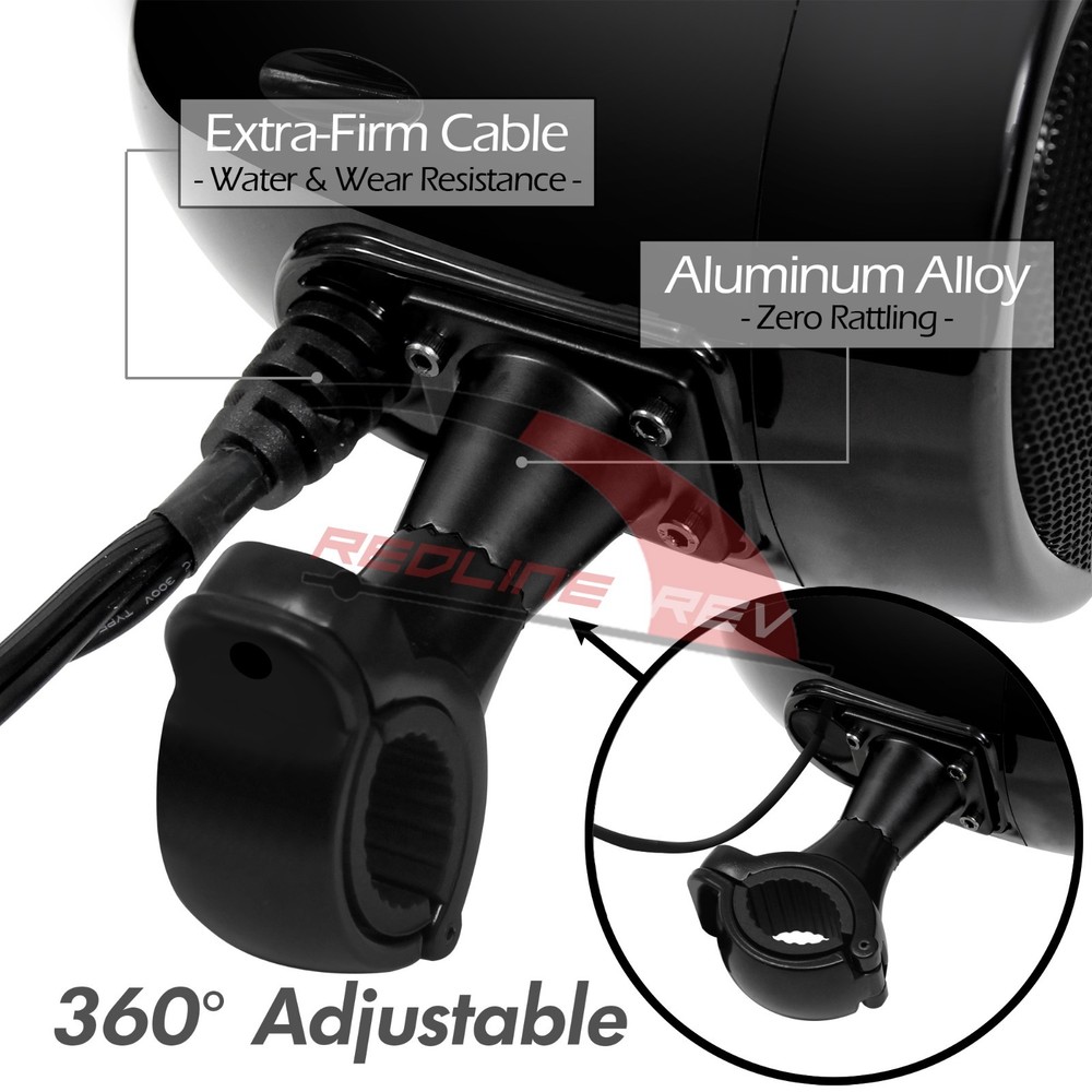 300W Bluetooth Motorcycle Handlebar Audio Amplifier Stereo Speaker System Harley