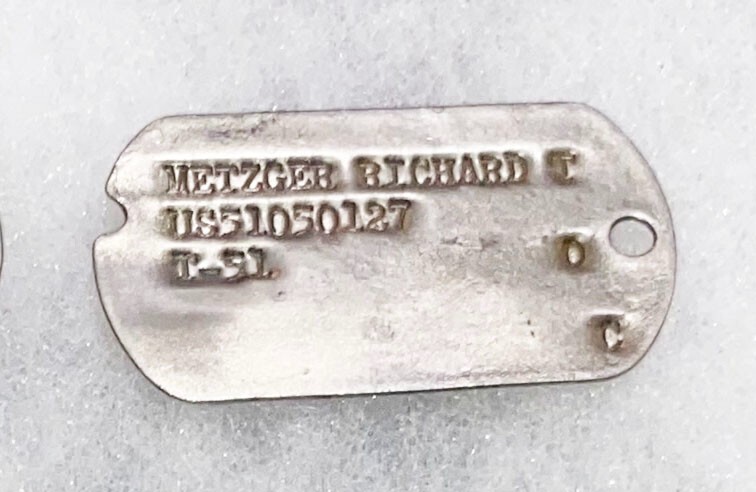 Richard Metzger T-51 Single Dog Tag