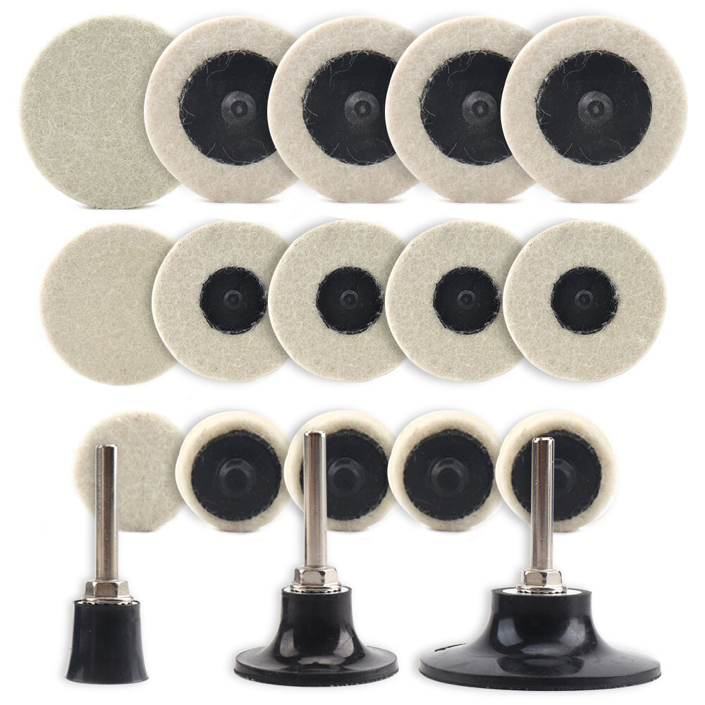 1"2"3" Wool Felt Polishing Wheel Disc Die Grinder Sanding Pads R Type Roll Lock