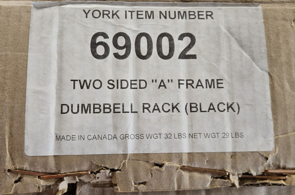 Two Sided "A" Frame Dumbbell Rack Black