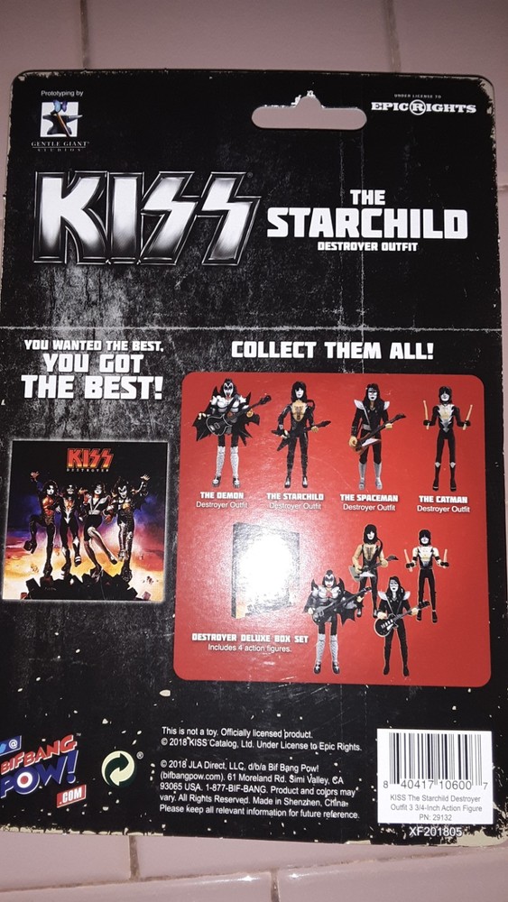3 Kiss figures from the Destroyer era. Bif Missing Gene Simmons