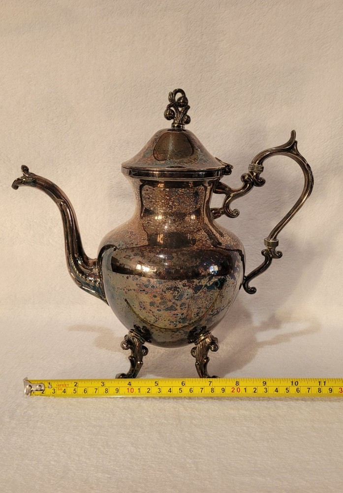 Vintage Silver on Copper Tea Pot