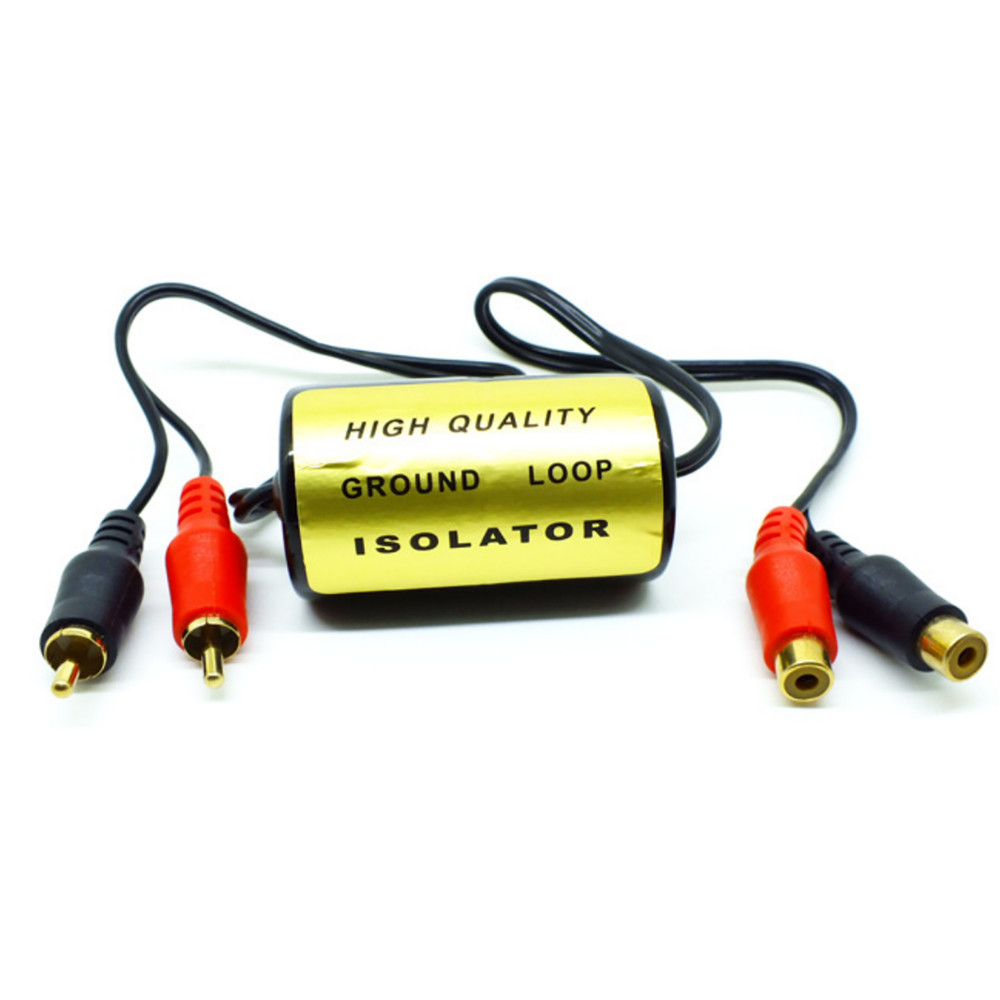 RCA Audio Noise Filter Suppressor Ground Loop Isolator For Car & Home Stereo