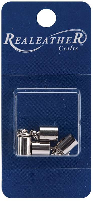 End Caps & Clasps 5mm 2/Pkg Silver