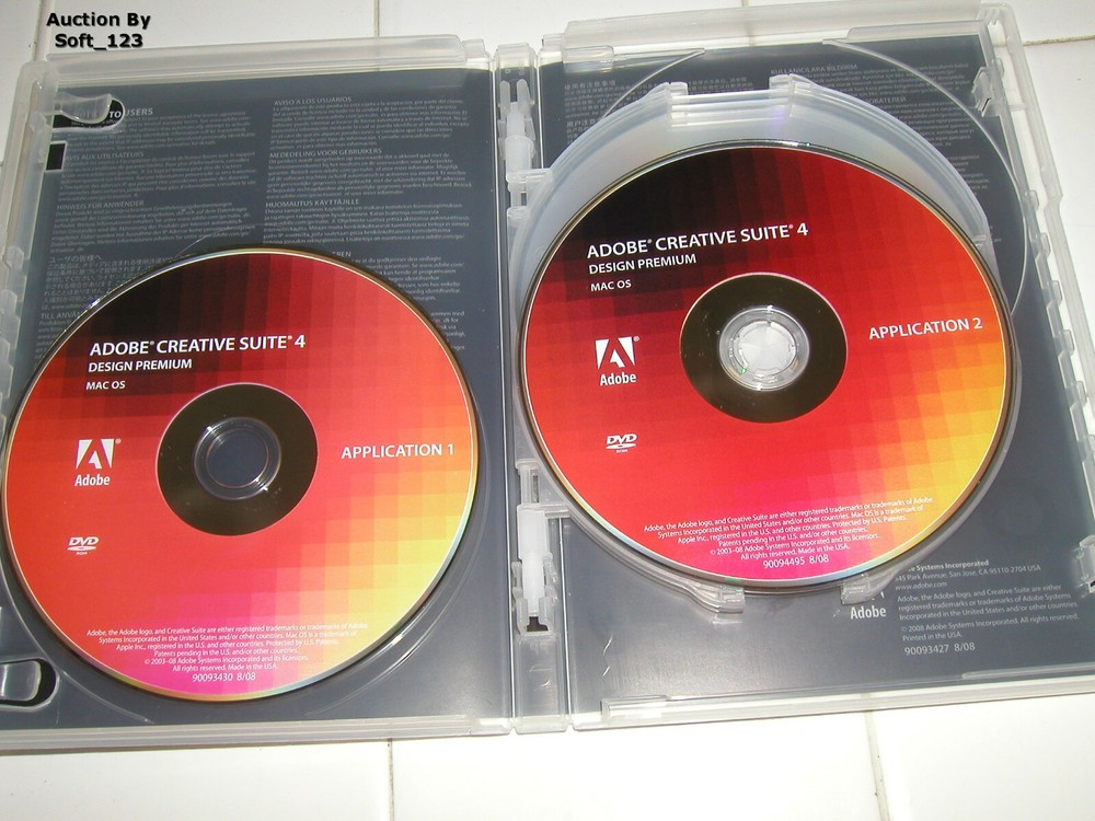 Adobe Creative Suite 4 CS4 Design Premium For MAC Full Retai DVD Version