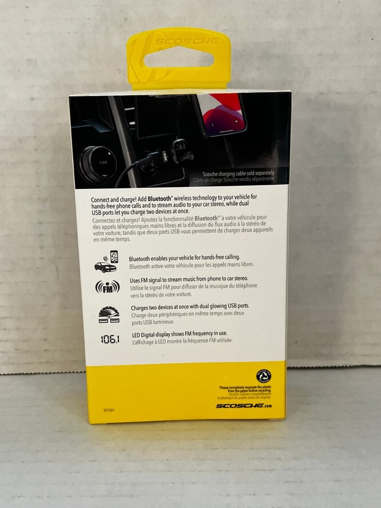 Scosche BTFreq Wireless Bluetooth Hands-Free Car Kit BTFM4