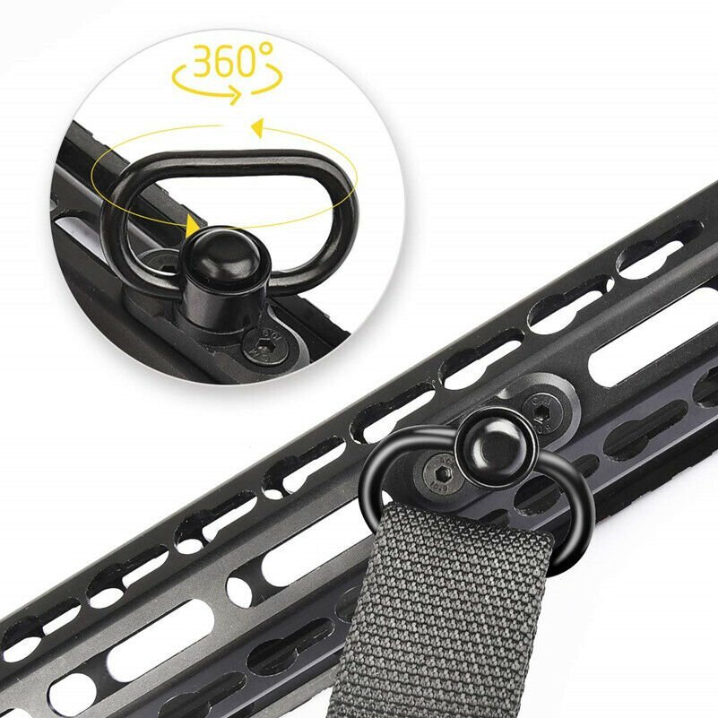 Tactical 2 Point Sling Adjustable Gun Rifle Strap M LOK QD Sling Swivels Mount