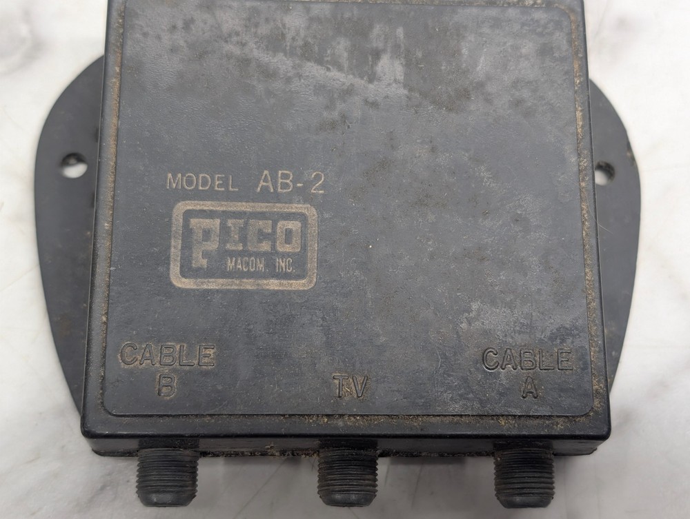 Vintage Pico Model AB-2 Cable Television 2 Input TV Selector Switch