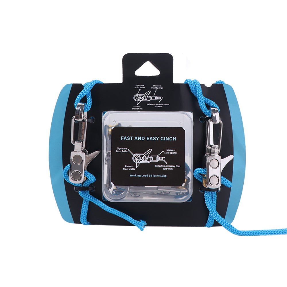 6 Hooks Rope with Roller Tensioner Lock Buckle Tie Down Rope Cargo Tightening