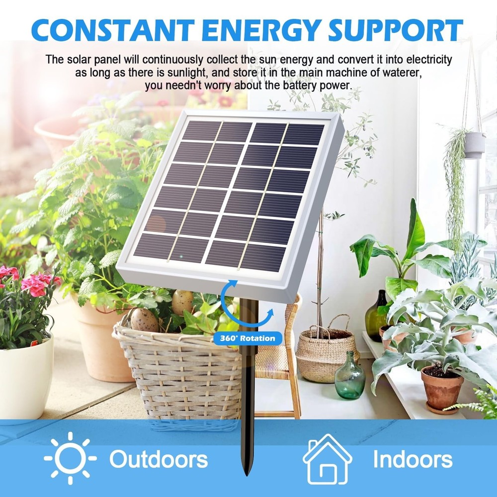 Solar Automatic Drip Irrigation System Houseplant Auto Self Watering Device W...