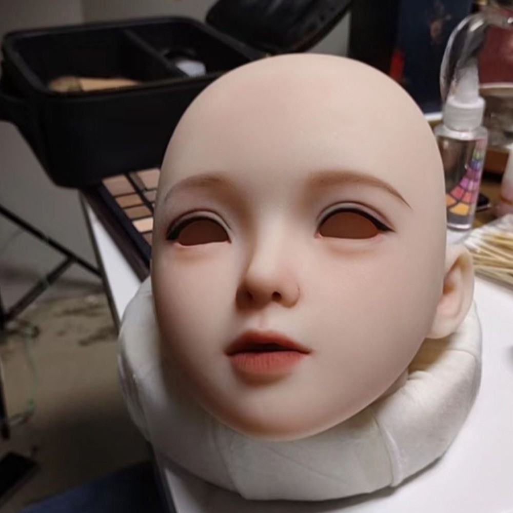 Advanced Makeup Mannequin Head - M16 Interface, Detachable Wig, Single Head