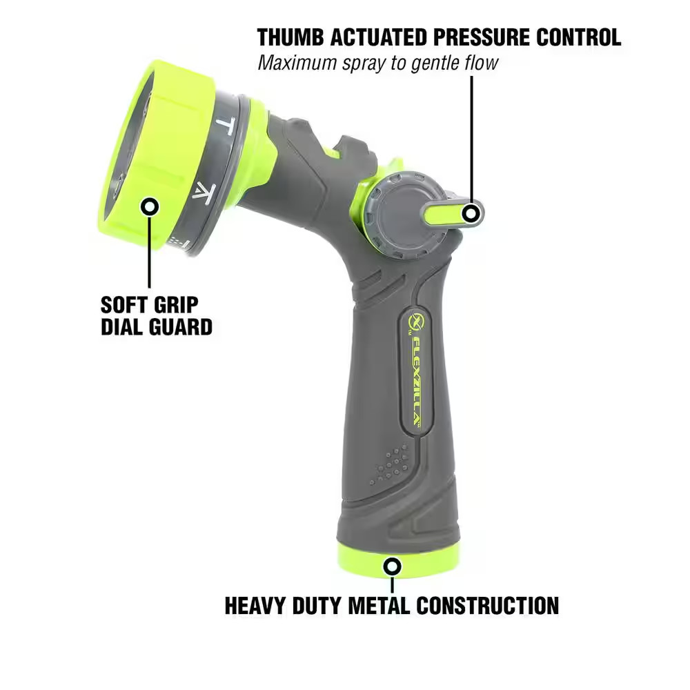 Heavy-Duty 7-Pattern Adjustable Flow Garden Hose Nozzle