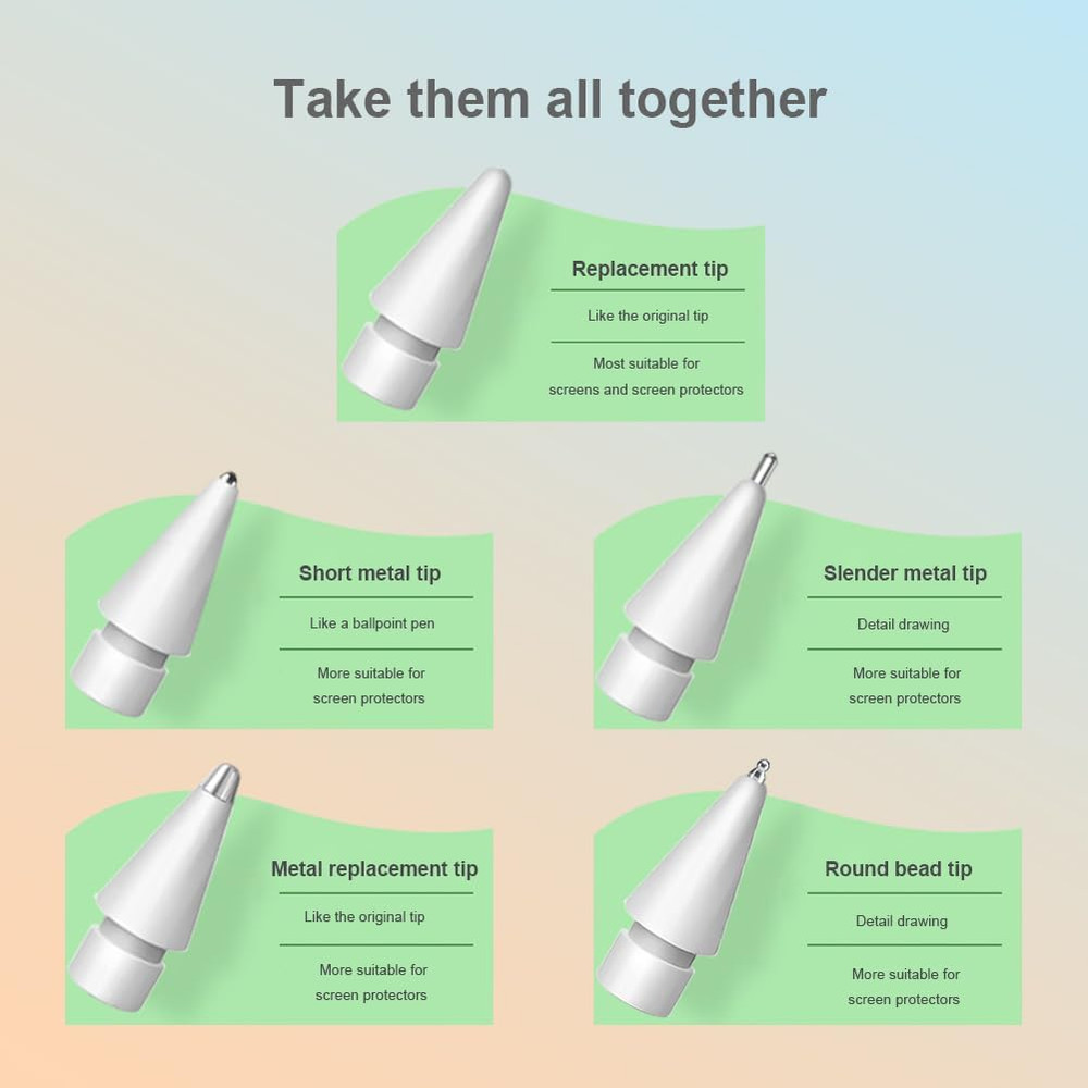 Replacement Tips for Apple Pencil Tips, Apple Pencil Pro Tips Set, Professional