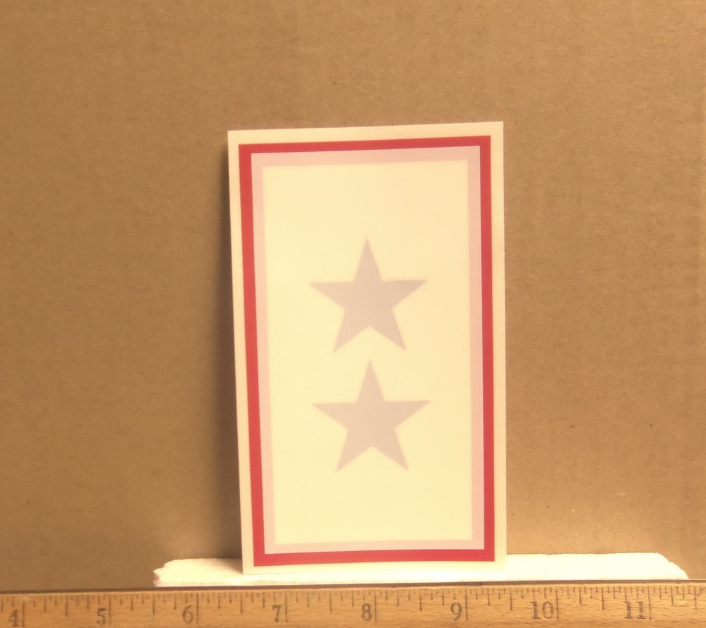Two Blue Star Service Window Sticker