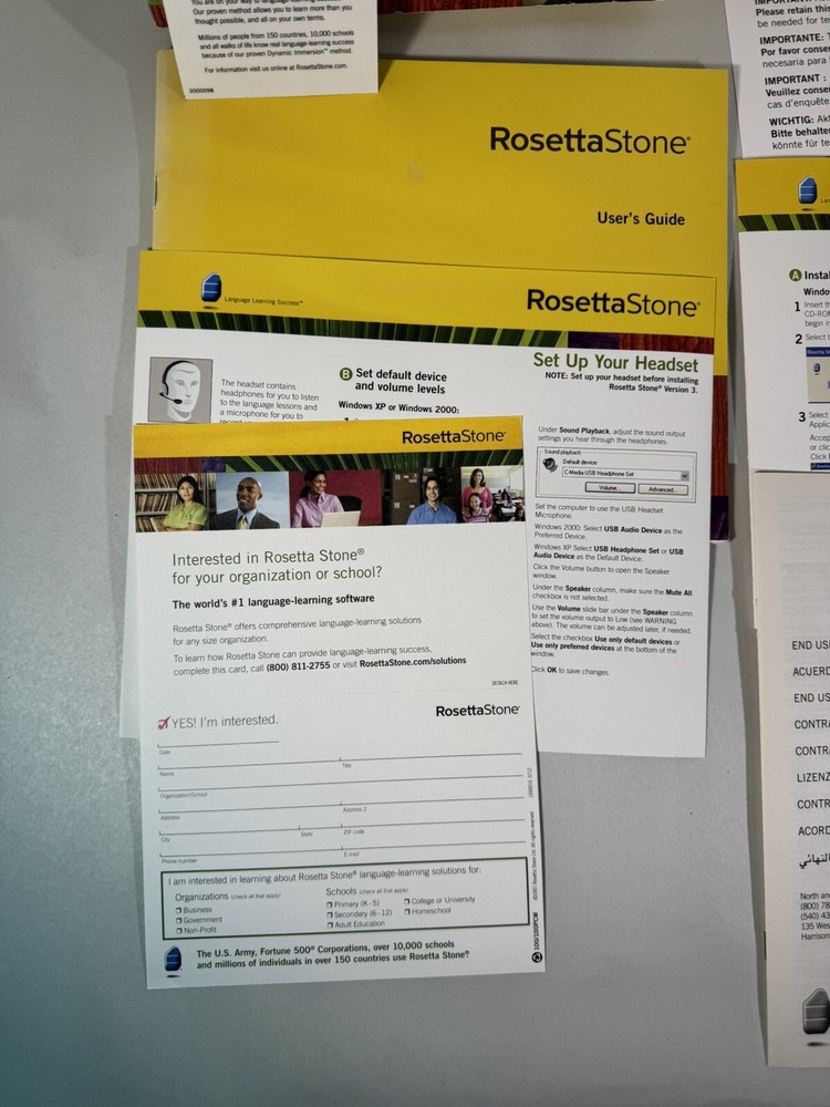 Rosetta Stone Arabic Version 3 Level 1 CD Rom for Windows and MAC