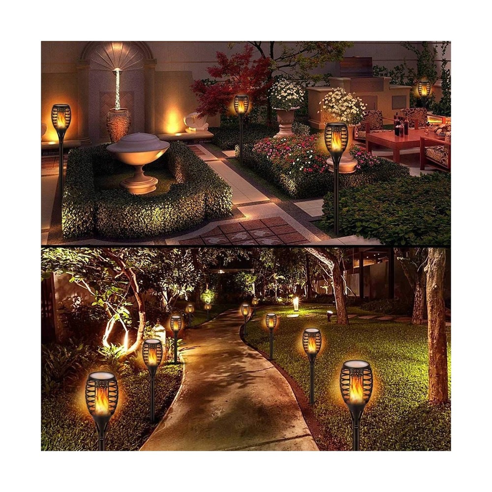 LUYE Low Voltage Torch Landscape Lights Wired Flickering Flames Torches Pathw...