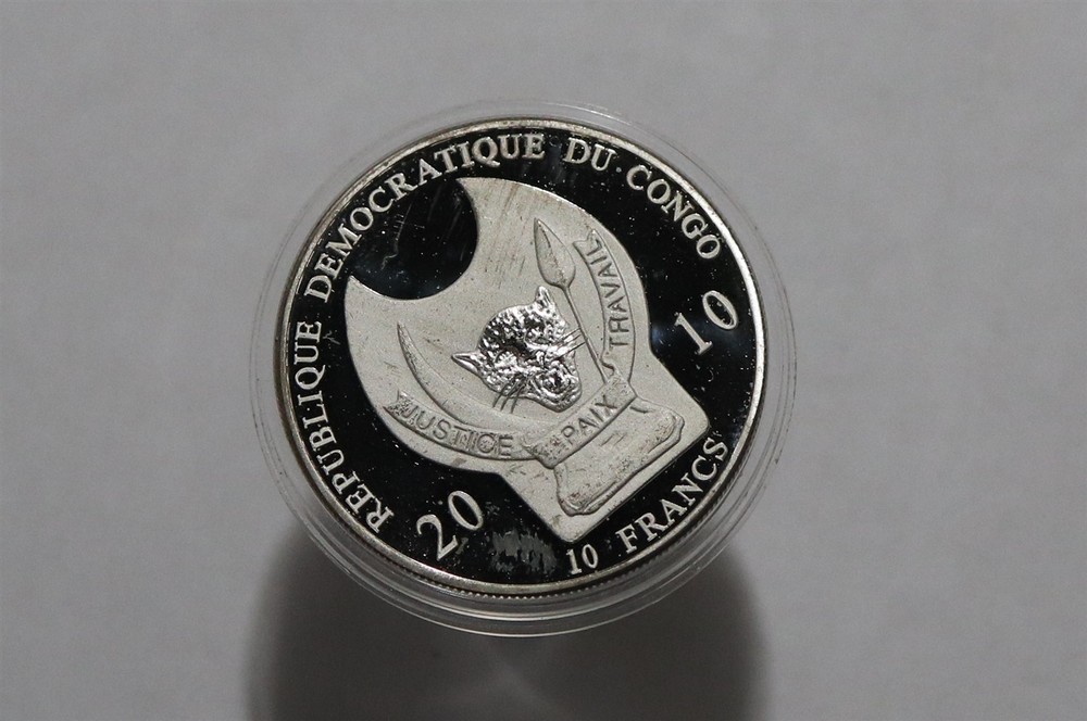 🧭 🇨🇩 CONGO 10 Francs SAMURAI 2010 PROOF ONLY 1000 MADE B84 XT18