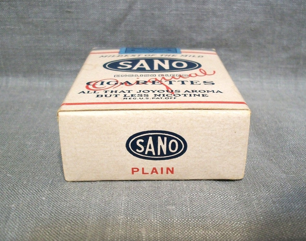 Antique Sano Cigarettes Dummy Package Advertising Box