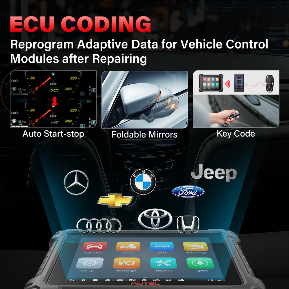 AUTEL MaxiSys MS909 Ultra Scanner Diagnostic Online Programming Coding 5In1 VCMI