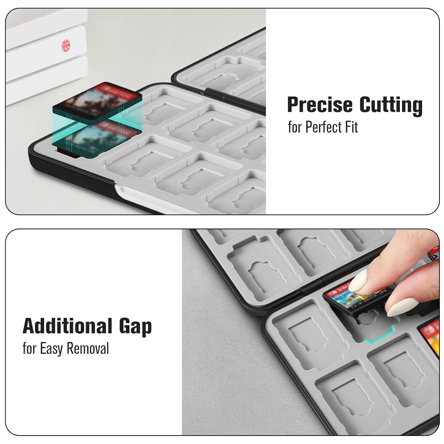 Game Card Case for Nintendo Switch Games Hard Shell Slim Card Storage Holder Box