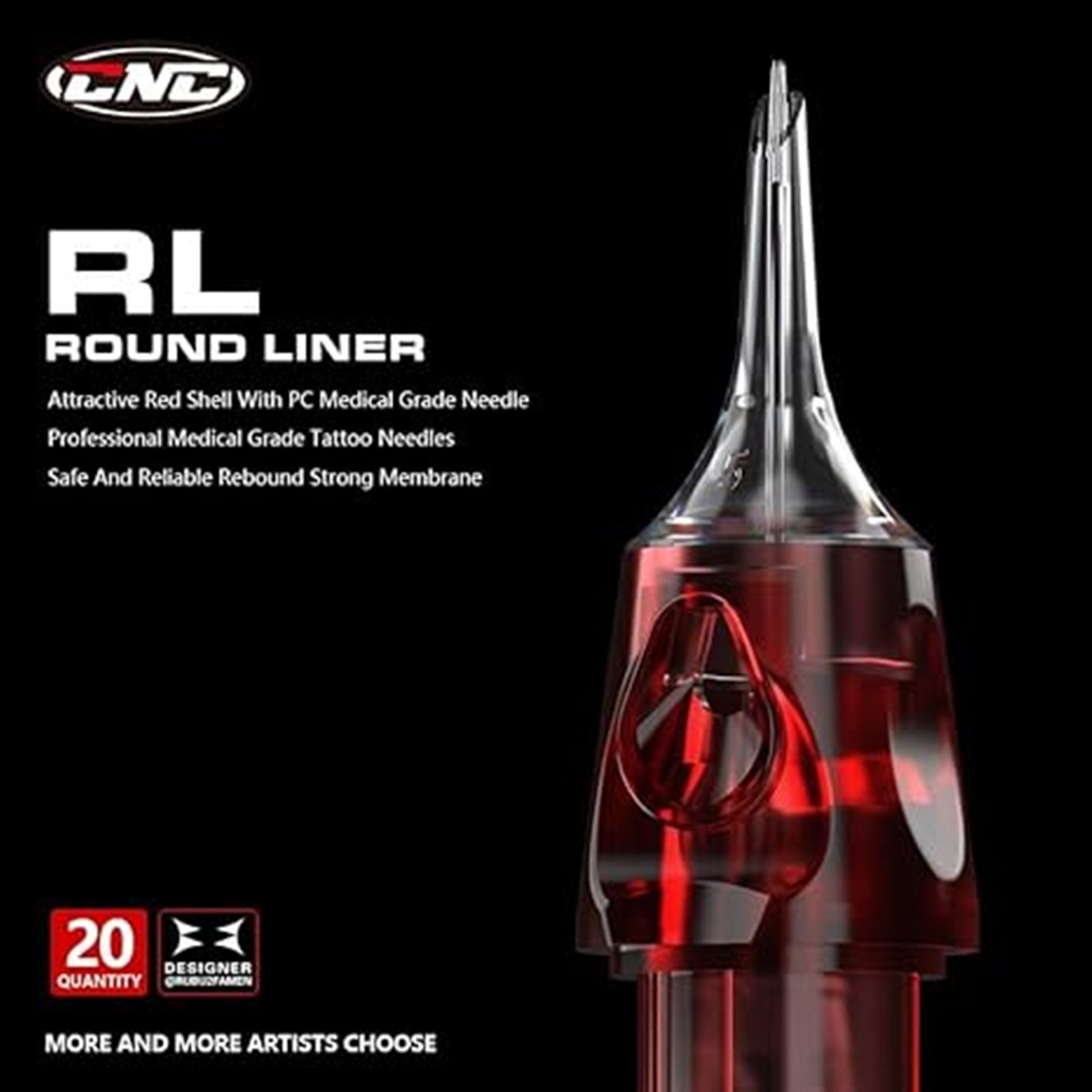 20, 40pcs CNC Police Tattoo Needle Cartridges RM RL RS