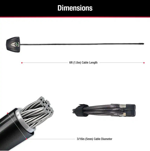 Python Cable Lock for Trail Camera Outdoor Equipment Locking Security Adjustable