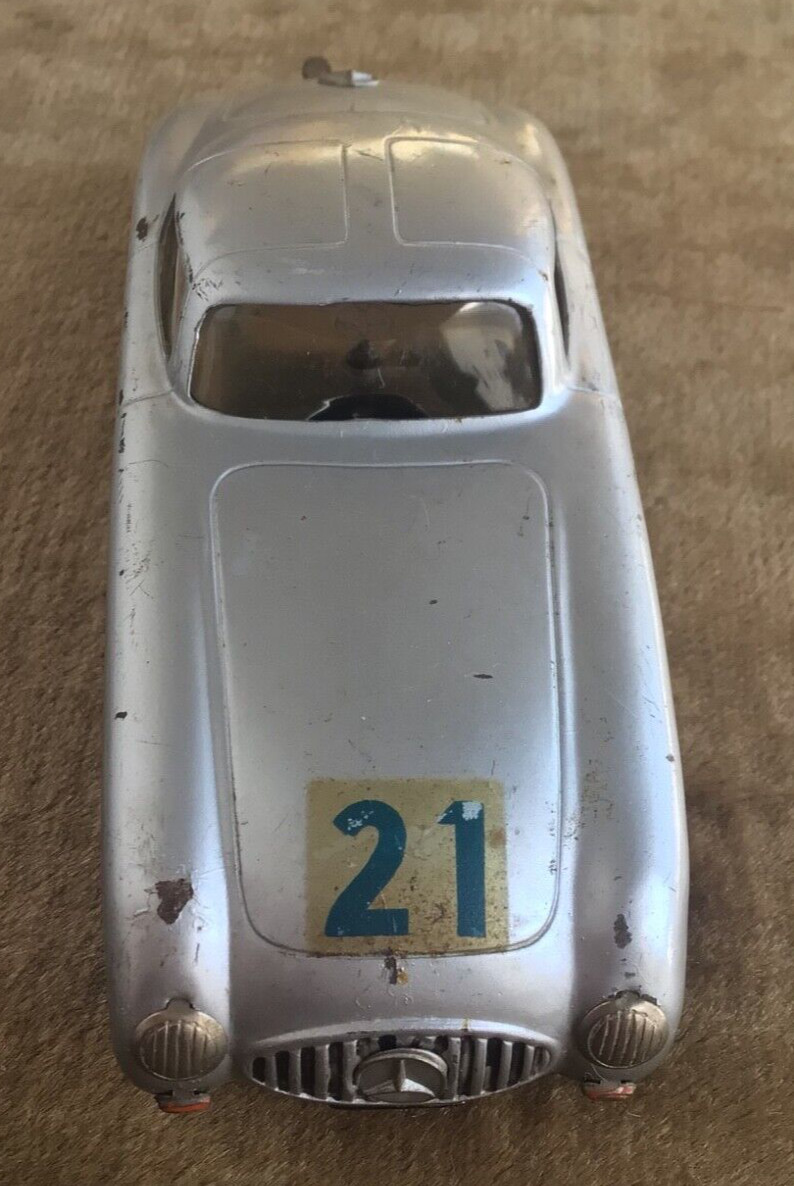 Dux Auto-Dux Clockwork Mercedes 300SL Pan-American 1950s Vtg Wind Up Car w/ Key
