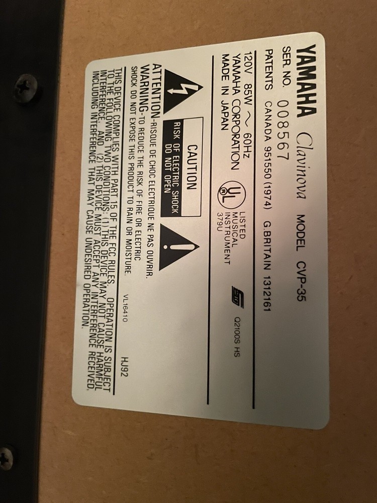 Yamaha Clavinoa CPV35