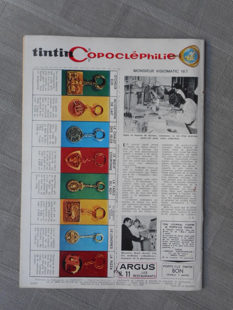 Hebdo Tintin 1St Series No. 922 Correct Condition