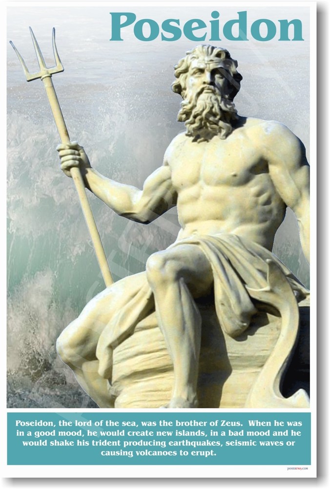 Ancient Greece - Poseidon - Social Studies - NEW POSTER