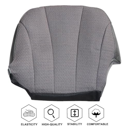 Front Driver Side Bottom Replacement Seat Cover Cloth Dark Gray Compatible