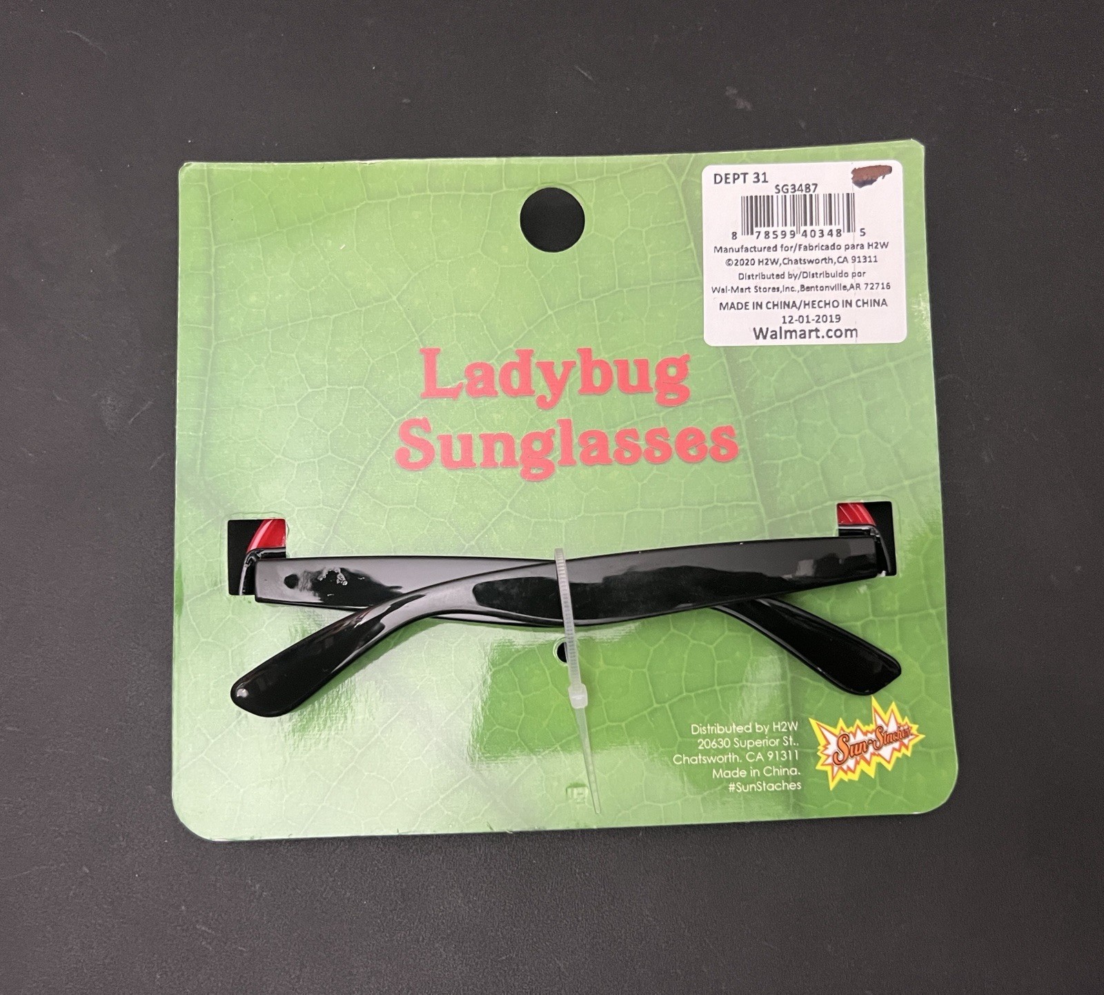 SUN-STACHES Kids One Size Lady Bug Sunglasses 100% UV Protect Impact Resistant