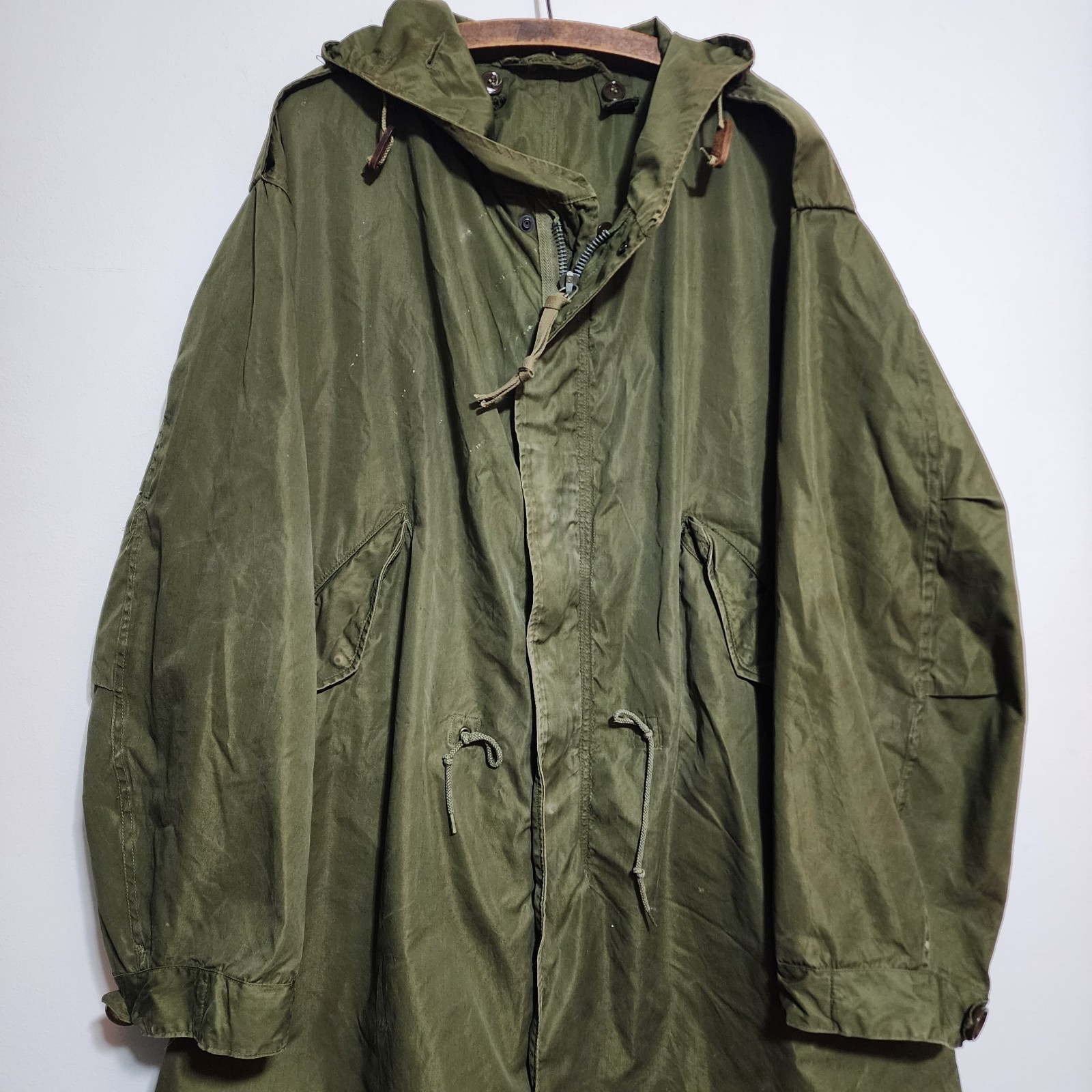 Vtg US Army M-1951 Fishtail Parka Shell Hudson Garment Co 1952 Korean War M51