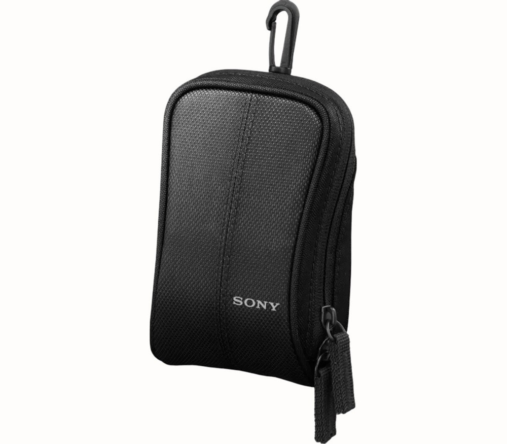 Sony LCS-CSW Soft Camera Case Black Belt Loop Memory Card Pocket Compact Pouch