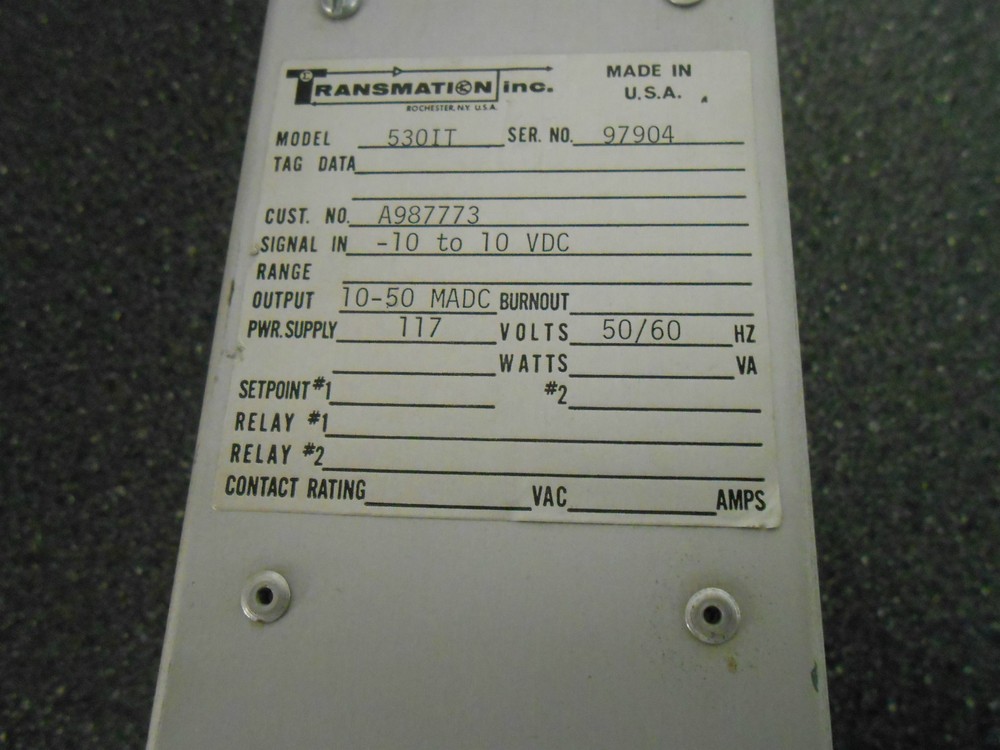 TRANSMATION ISOLATED TRANSMITTER 530IT