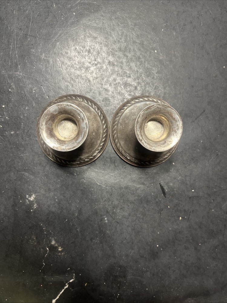 Vintage Manchester Silver Co. 2.75” Silver Candlestick Holders