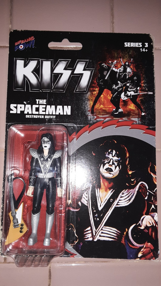 3 Kiss figures from the Destroyer era. Bif Missing Gene Simmons