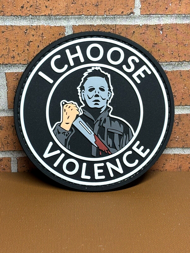 Tactical Morale PVC Patch - Michael Myers Patch - I Choose Violence Gun Patch