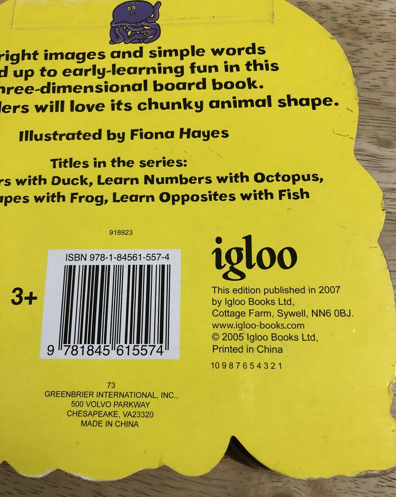 2007 LEARN NUMBERS WITH OCTOPUS - Igloo Books