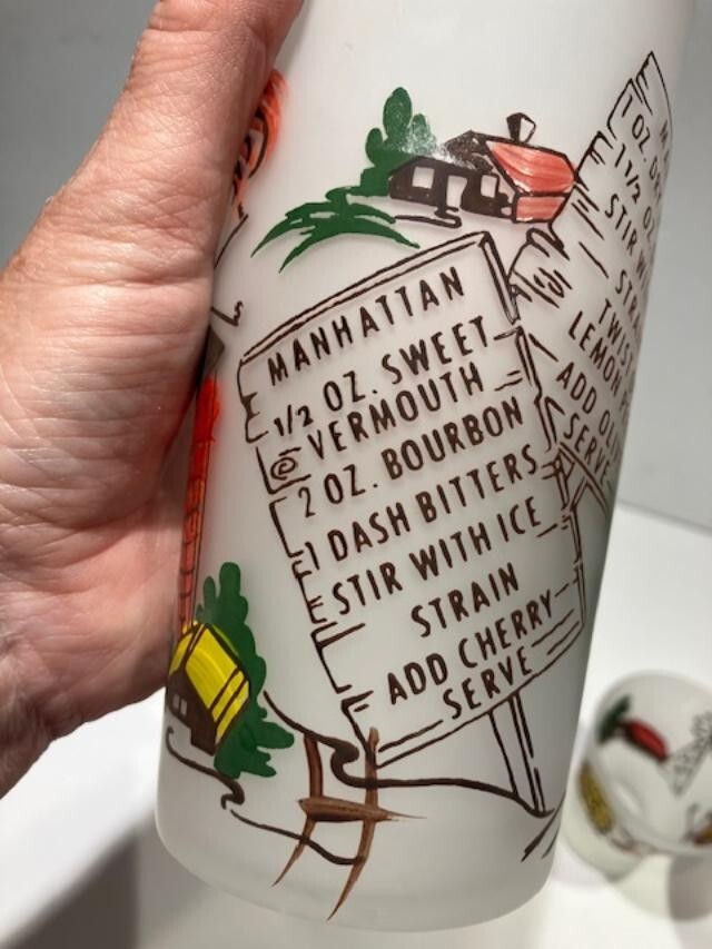 Vintage You Me Ours Farm Cocktail 3-piece Set - Vintage Barware 1960's