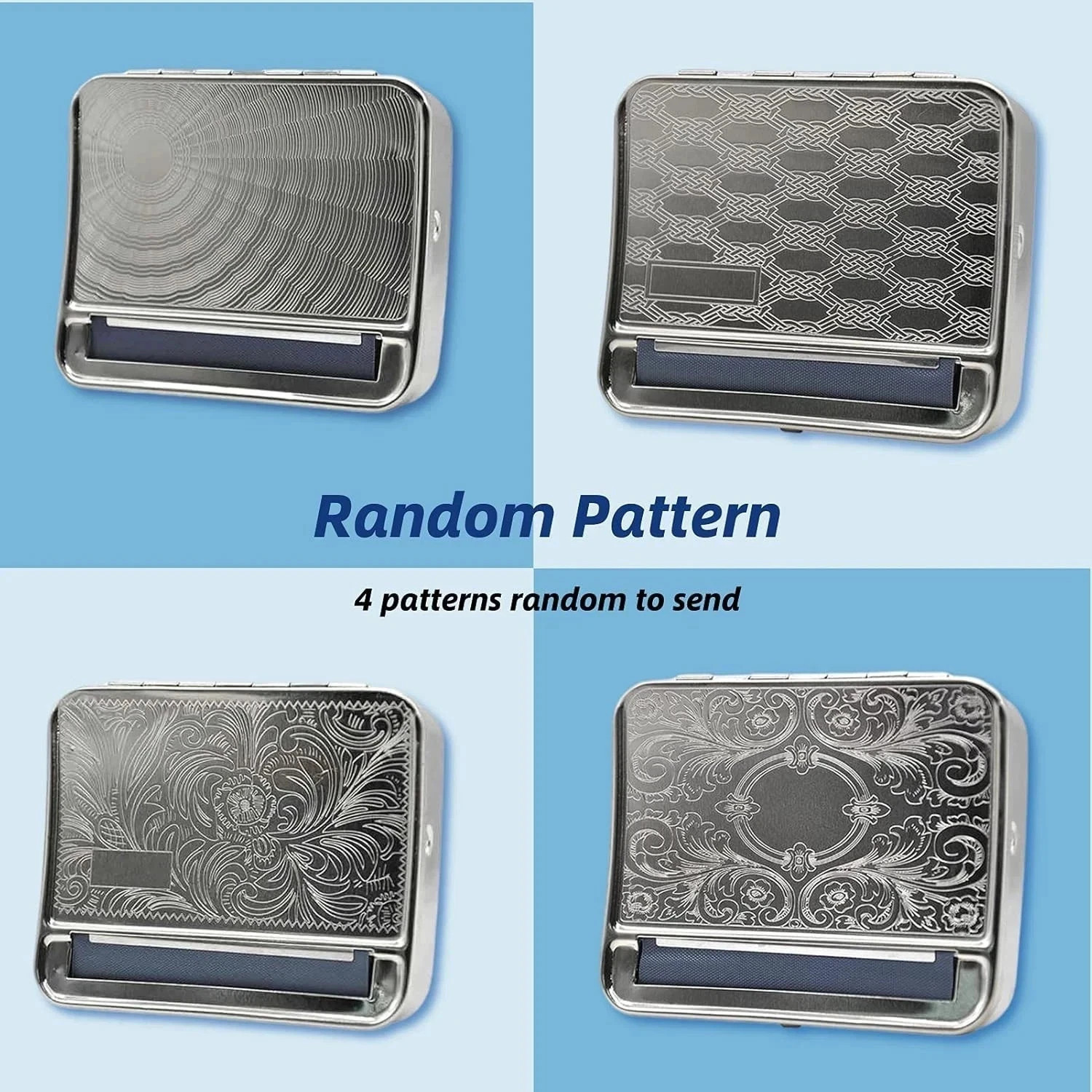 Rolling Machine Metal Automatic Cigarette Tobacco Roller Box Case & Storage Box