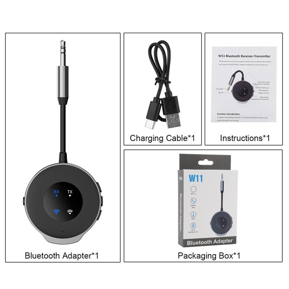 Brand New Bluetooth 5.3 Wireless Transmitter Receiver Car Aux Audio Adapter
