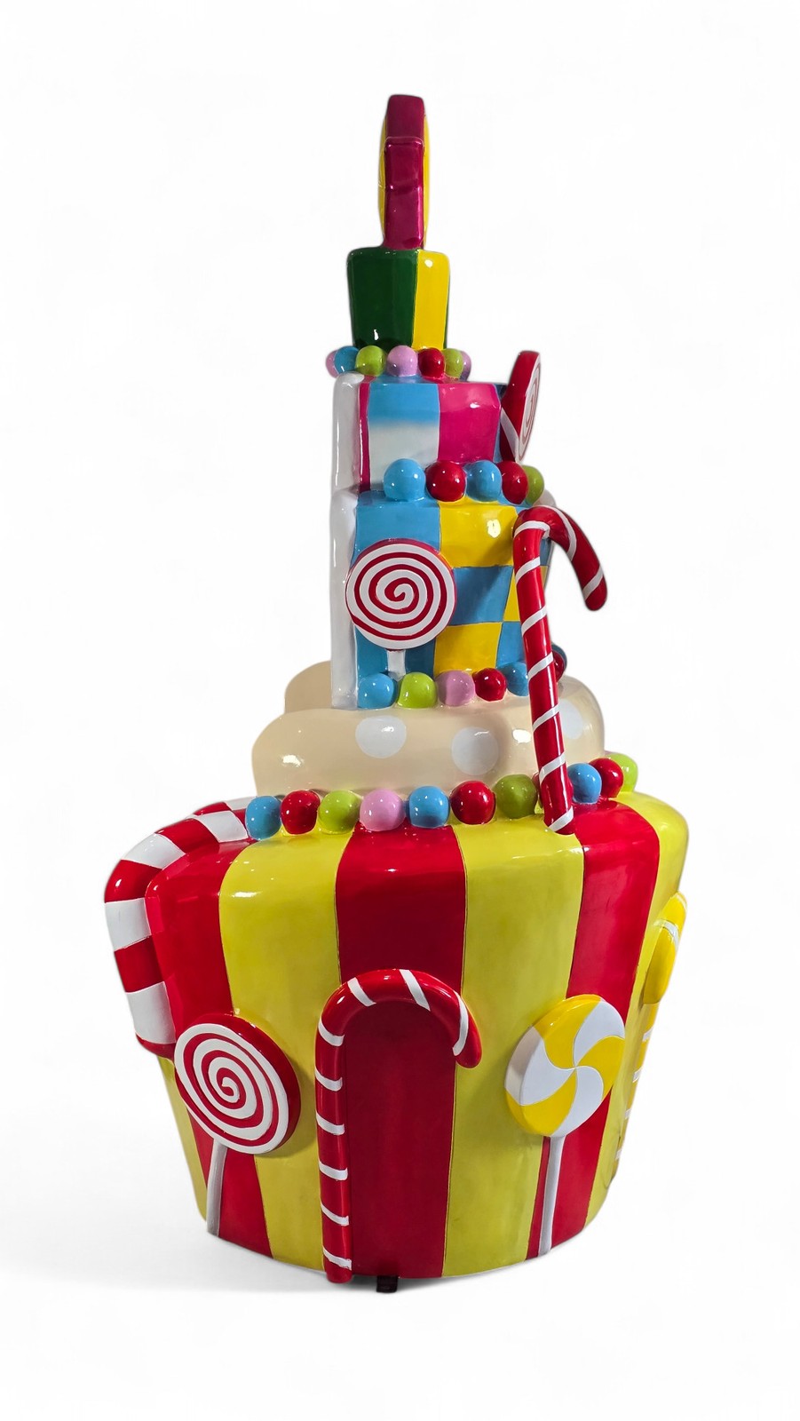 Cupcake Candy Throne Statue 7FT Large Indoor & Outdoor Durable