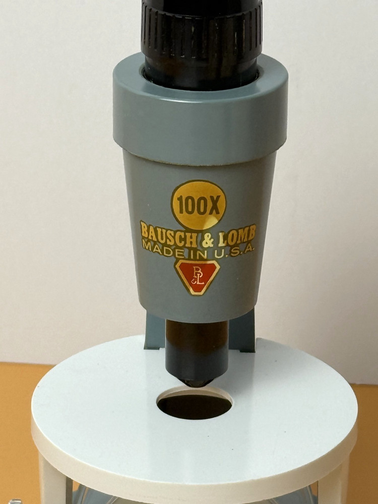 Vintage Bausch & Lomb Elementary School 100x Microsope