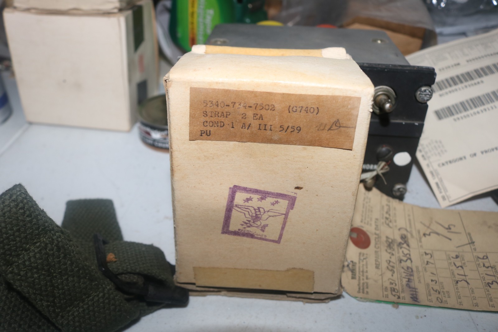 NOS unissued USGI G740 M38 Jeep BII straps (2) 5340-734-7502