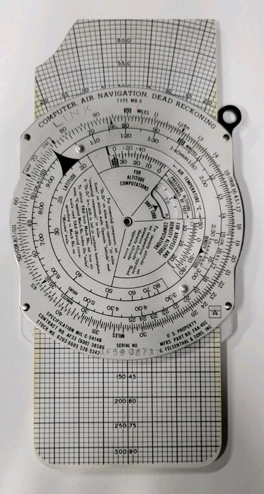 Type MB-4 Computer, Air Navigation, Dead Reckoning - US Military Issue with Case