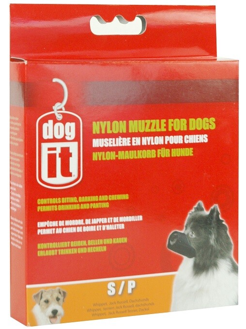 Dogit Soft Nylon Dog Muzzle Black SM 5 inch