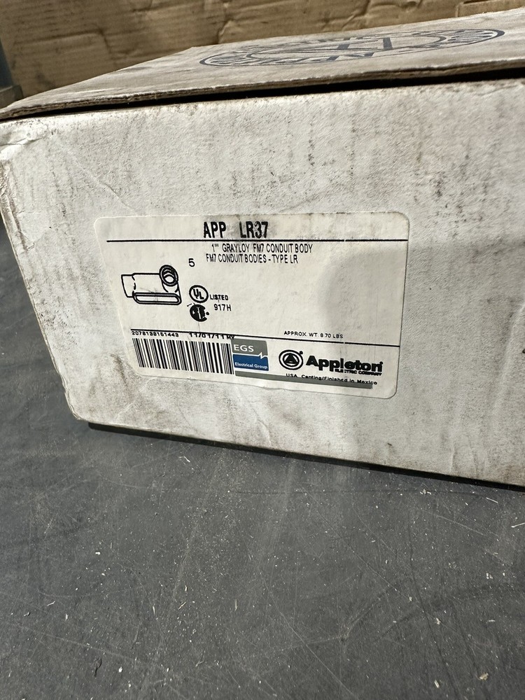 (QTY4) Conduit Body Grayloy FM7 Threaded APP LR37 Pulling Fitting Epoxy (SP12)