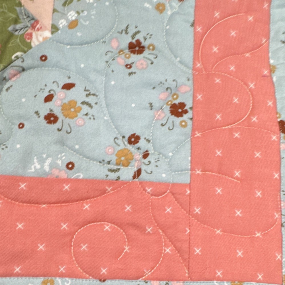 Handmade Patchwork Floral Multicolor Cotton Throw Quilt Decorative Blanket